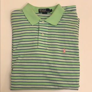 Men’s polo by Ralph Lauren stripe 3 color Large